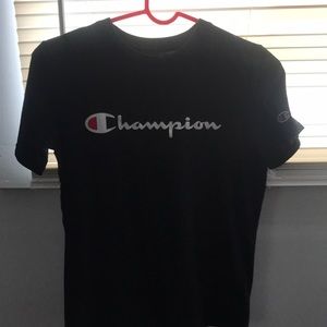 Black champion tee shirt